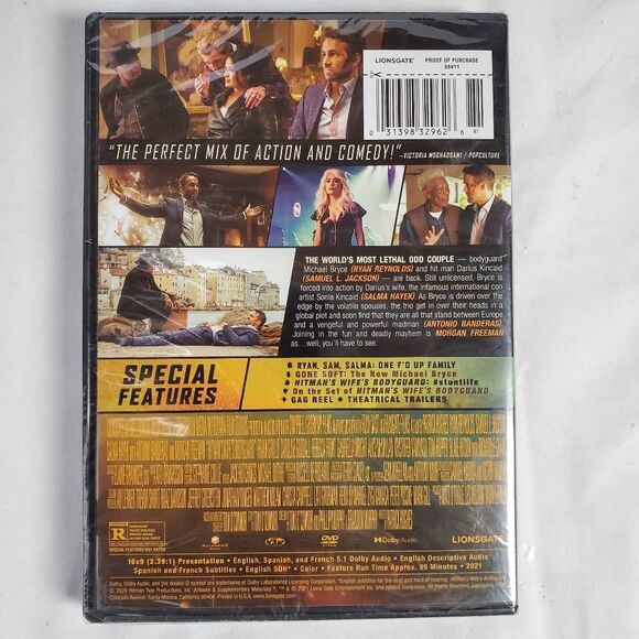 Hitman’s Wife’s Bodyguard (DVD, 2021, Reynolds, Jackson, Hayek, Banderas, Freema - Picture 2 of 2